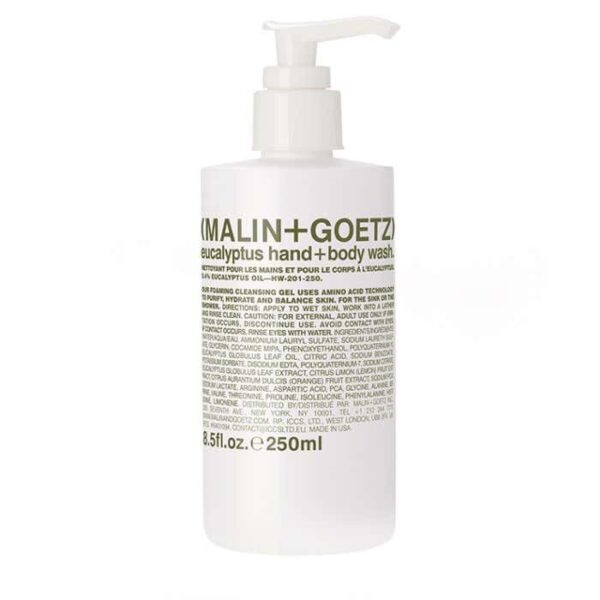MALIN + GOETZ eucalyptus hand+body wash.